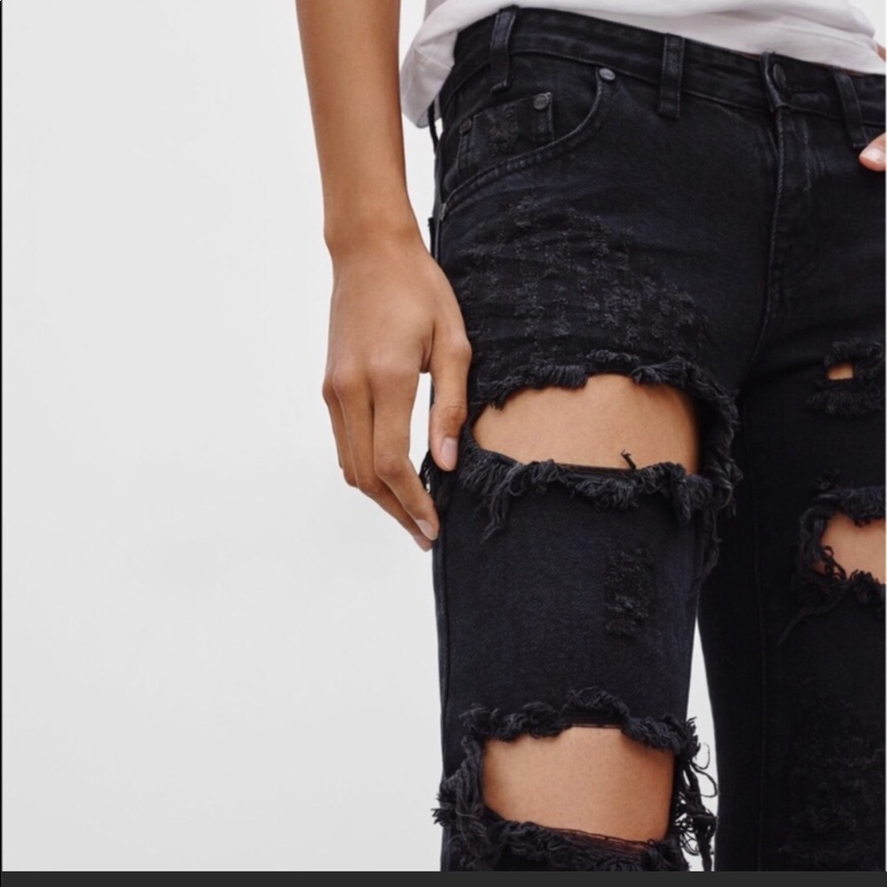 One teaspoon trashed free bird black fox jeans